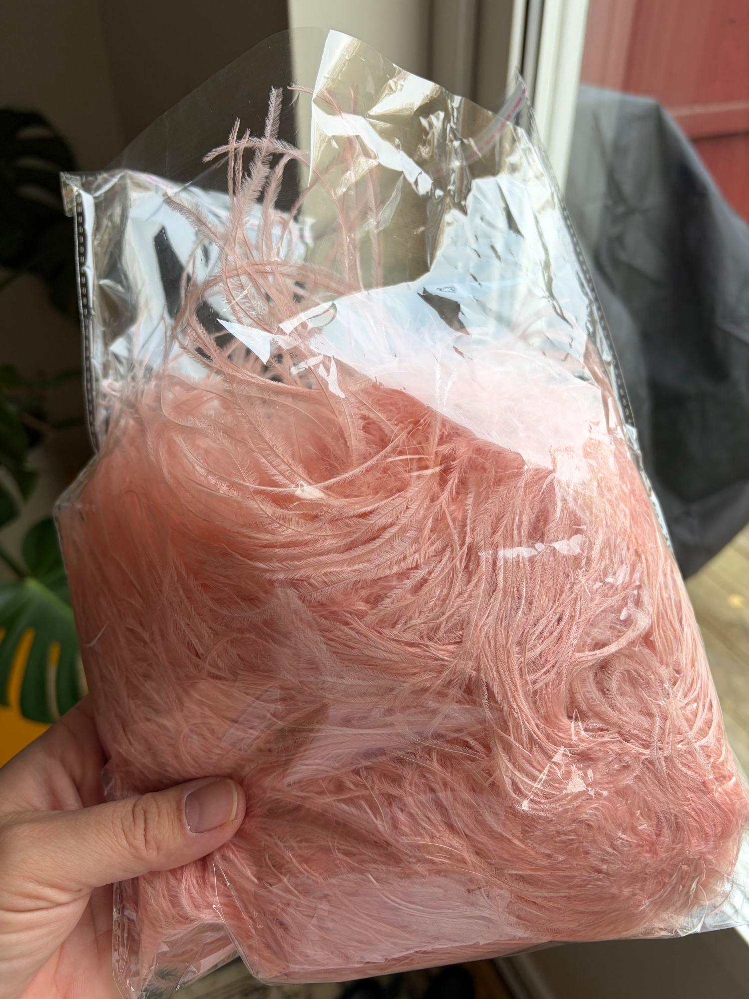 Fjäderboa i färgen ”Shimp pink” 2m – bild 3 av 3